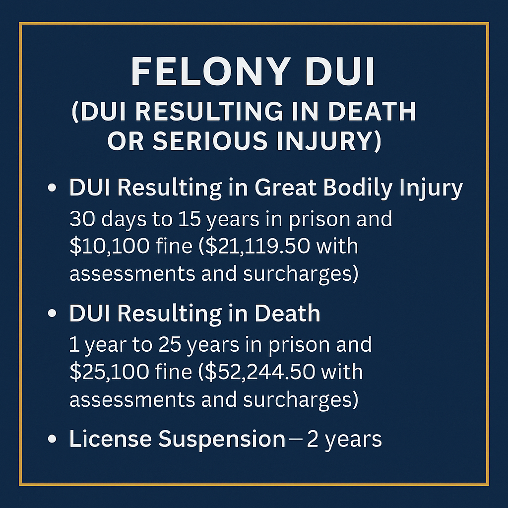Felony DUI Penalties in South Carolina